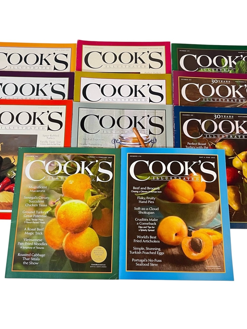 Cooks Illustrated Magazine Lot of 11 2003-2024